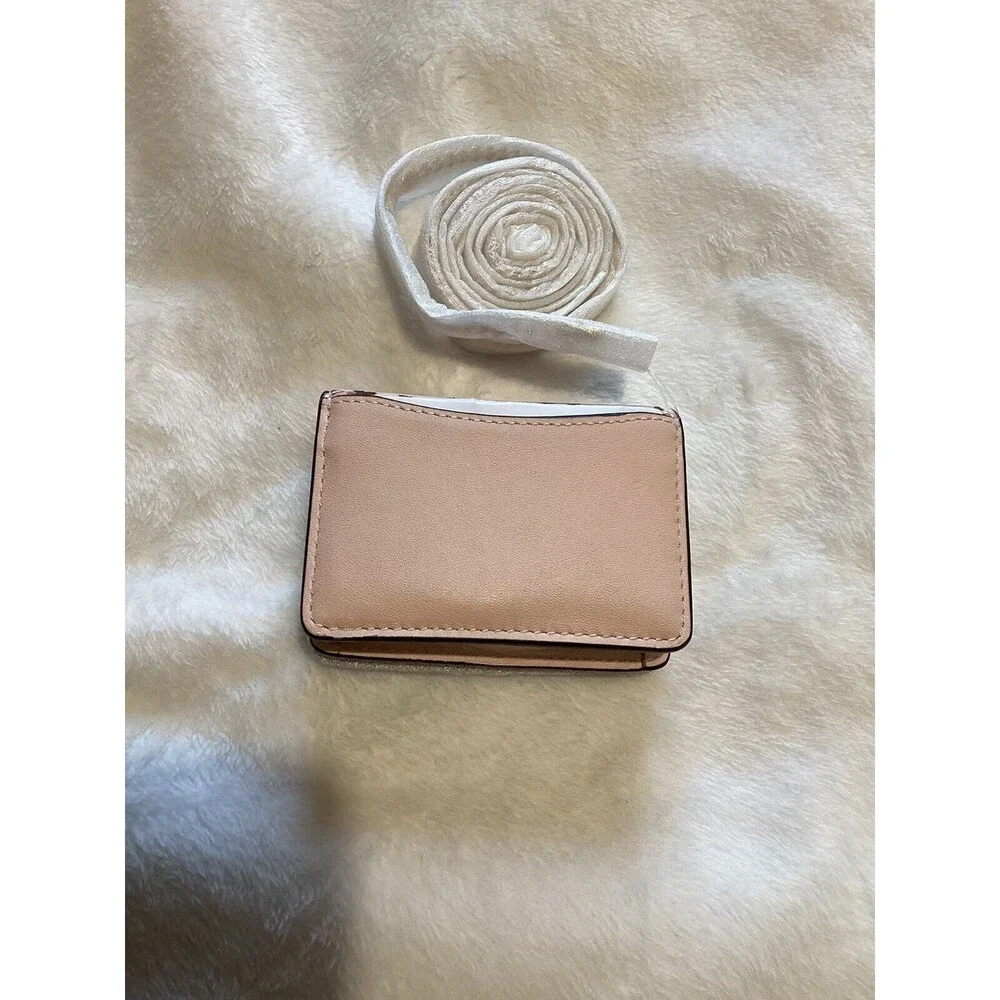 Coach Mini Wallet on a Chain Rosette Print Pink Floral Crossbody - Picture 4 of 9